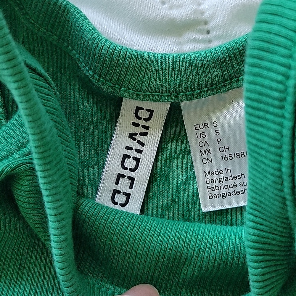 H&M Green Ribbed Racerback Crop Top - Picture 5 of 6